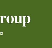 Green banner with white text: "The Monday Group," "Voluntary rights of way workers in Sussex," and a direction sign pointing to "Stiles," "Gates," "Steps," and "Clearance.